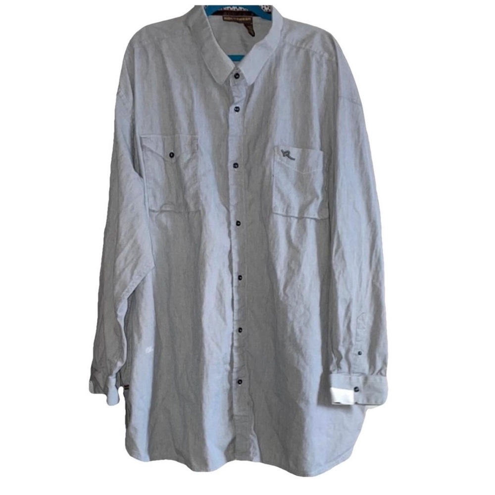Rocawear Men's Vintage pinstriped Button-Up Shirt